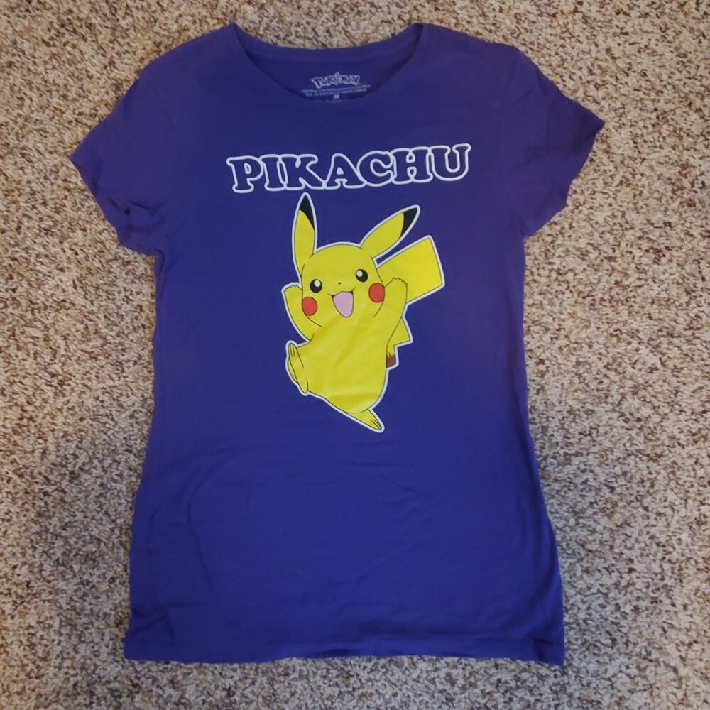 Purple Pikachu Pokemon Tshirt, Size Medium